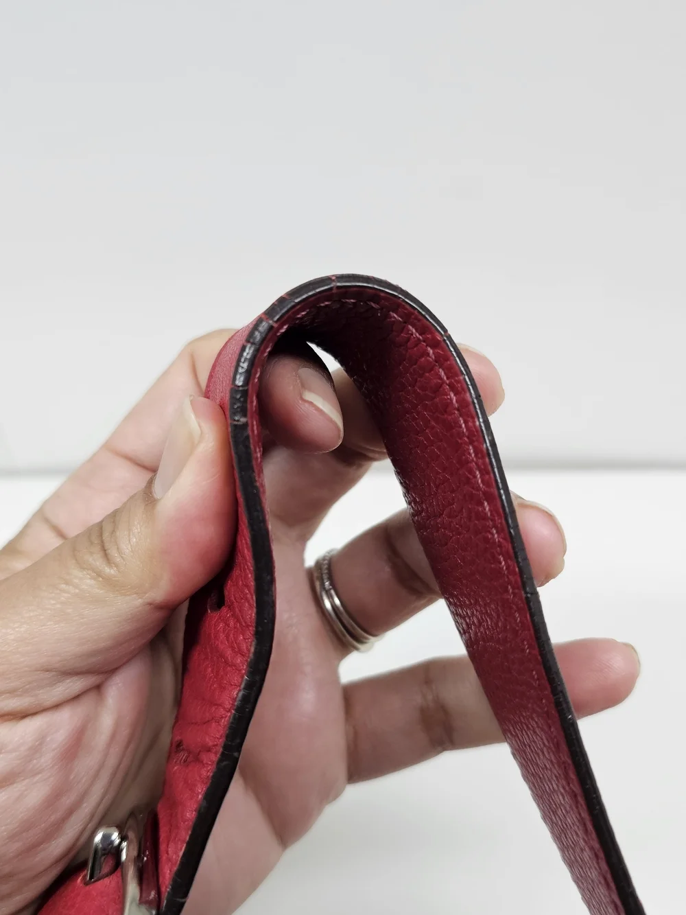 Coach Red Pebbled Leather Shoulder Hobo